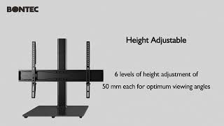 BONTEC Universal Desktop TV Stand Review  Height Adjustable Stand for 3265 inch TVsST13 [upl. by Oliana]