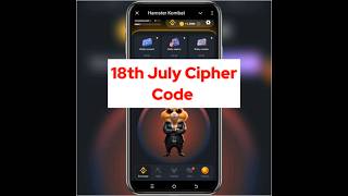 18 July hamster Kombat daily cipher codes  Daily cipher Hamster Kombat today [upl. by Ylenats]