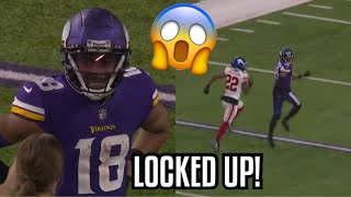 Justin Jefferson ‘FRUSTRATED’ Vs Adoree Jackson 🔥 WR Vs CB Giants Vs Vikings Wild Card highlights [upl. by Zanze708]