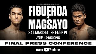 Figueroa vs Magsayo FINAL PRESS CONFERENCE  FigueroaMagsayo [upl. by Kcirdneh540]