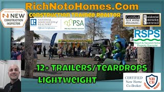 Tampa RV Show 2024 Smaller and Light Weight Trailers Shown Teardrops  Folding Campers [upl. by Ydnyl493]