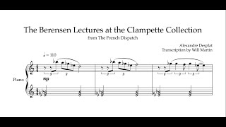 Alexandre Desplat–The French Dispatch–The Berensen Lectures Transcription [upl. by Adnovad]