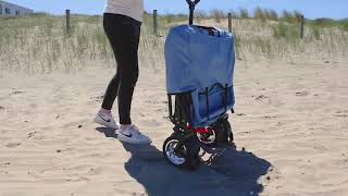 AXI AB210 Opvouwbare Bolderkar met dak tas rem en duwstang blauw  Bolderwagen Blauw AB210 [upl. by Dynah]