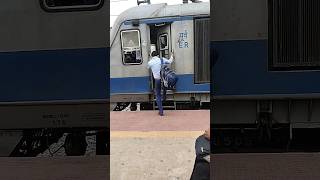 Indian local train entering RailwayStation I icf coaches indian railways shorts indiantrain [upl. by Halland947]