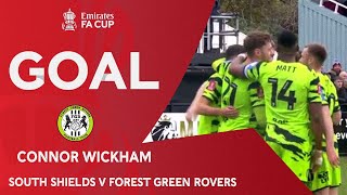 GOAL  Connor Wickham  South Shields v Forest Green Rovers  First Round  Emirates FA Cup 202223 [upl. by Gilus]