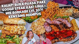 MEMATIKAN MIE BON CABE LVL 30 PAKE STEAK KAKI LIMA  BURGER RAKSASA CUMA 40K KENYANG SE RT [upl. by Anaud]