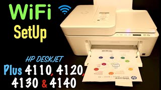 HP DeskJet Plus 4110 4120 4122 4130 amp 4140 Printer WiFi SetUp [upl. by Ramsden]