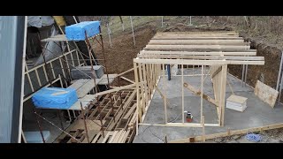 Constructie din lemn  camera tehnica  timber frame dimensiuni 4 x 3 metri [upl. by Hiram851]