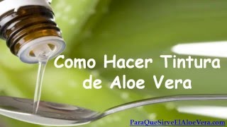 Como Hacer Tintura de Aloe Vera [upl. by Matusow]