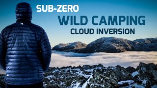 SUBZERO Wild camping  Cloud Inversion  Lake District Hiking [upl. by Basia]