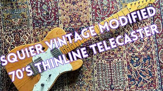 Squier Vintage Modified 70s Thinline Telecaster DEMO [upl. by Ffirahs440]