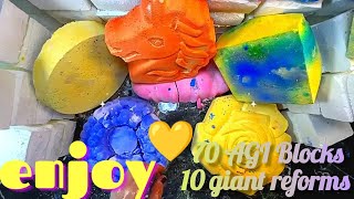 10 big mould reformsAnd 70 AGI blocks 💛💙⬜⬜🟪🟦🟧⬜⬜💙💛 Part 420 ASMRgymchalkIndonesia [upl. by Ertnom]