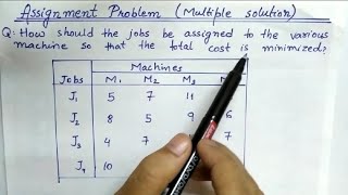 Lec30 Assignment Problem Hungarian Method  Minimization  For Multiple Solutions  In Hindi [upl. by Merton]