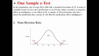 One Sample zTest [upl. by Eisor]