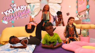 Kids Slumber Party🎉✨The 100 Baby Challenge with INFANTS👶🏾🍼 The Sims 4 13 [upl. by Kcam763]