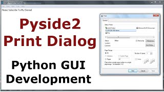 Python How to Create Print Dialog in Pyside2 [upl. by Aerdnna]