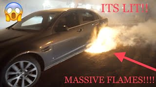 G8 CATCHES ON FIRE AT SIDESHOW  G35 CRASHES [upl. by Acire900]