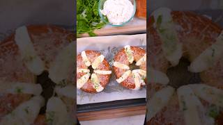 Making LAs CRAZY GOOD viral cream cheese stuffed bagels [upl. by Nemad]