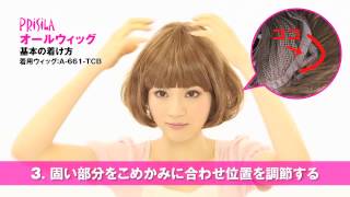 【公式】オールウィッグ 基本のつけ方 How to wear full wig【PRISILAプリシラ】 [upl. by Eelsel]