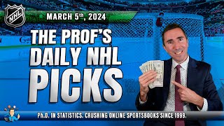 NHL DAILY PICKS THE PROFS TOP PROPOSITION BET FOR MARCH 5th nhlprops [upl. by Eidnil]