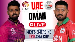 United Arab Emirates vs Oman live 3rd T20  UAE vs OMN  T20 Emerging Asia Cup 2024  live cricket [upl. by Acisey]