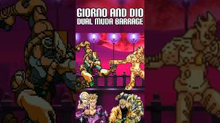 DIO and Giornos Dual MUDA Barrage in JoJo HFTF [upl. by Rucker120]