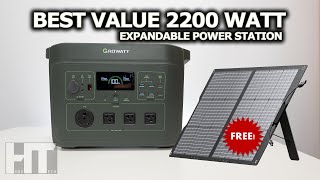 Growatt Infinity 2000  2200w LiFePO4 Power Station Solar Generator [upl. by Annahvas]