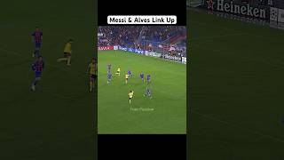 Epic Messi amp Alves Link Up [upl. by Nauqe]