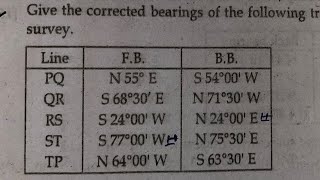 Quadrentam bearing\how to the corrected bearing  Compass survey [upl. by Henrieta]