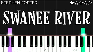 Stephen Foster  Swanee River  EASY Piano Tutorial [upl. by Langsdon573]