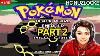 🔴HC Nuzlocke Lets PLay Pokemon Black Pearl Emerald PART 2  Gym 2 Split ✅ [upl. by Surdna]