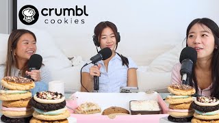 SISTER QampA WHILE TRYING ALL CRUMBL COOKIE FLAVORS [upl. by Bartholomeo]