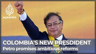 Gustavo Petro Exrebel fighter sworn in as Colombia’s president [upl. by Al189]