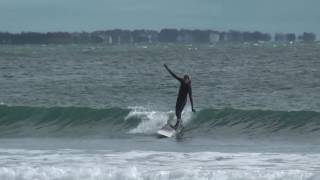 Surfing on Narragansett Beach 11202016 [upl. by Roxanna204]