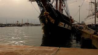 Italian training ship Palinuro II  Port of Livorno  Tuscany  Italy [upl. by Ajtak]