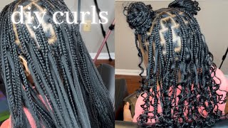 Kids Knotless Braids With DIY Curls [upl. by Thunell687]