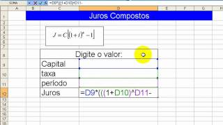 Juros Compostos no Excel [upl. by Ecital769]