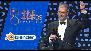 Ton Roosendaal receives Annie Award for Blender [upl. by Hcirdla]