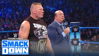 WWE Champion Brock Lesnar abruptly quits Friday Night SmackDown  FRIDAY NIGHT SMACKDOWN [upl. by Helas]