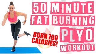 50 Minute At Home Fat Burning Plyo Workout 🔥Burn 700 Calories 🔥 [upl. by Xet599]