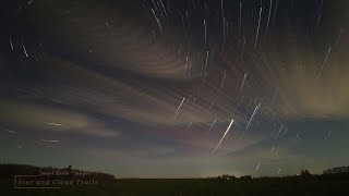 Star and Cloud Trails nighttimelapse stars clouds dramatic night [upl. by Jerrol446]