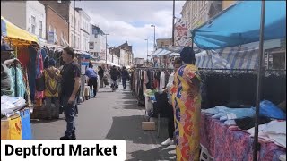 London Walk through Deptford Market on a sunny Wednesday afternoon [upl. by Krista742]