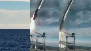 Falcon Heavy central core crashing into the ocean [upl. by Yule]