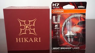 HIKARI Darkenex LED vs OSRAM Night Breaker LASER [upl. by Latif]