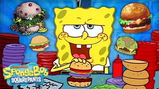 SpongeBob Cooks Krabby Patties for ONE HOUR 🍔  60 Minute Compilation [upl. by Akeryt]