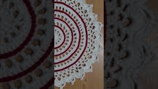 Crochet christmas placemat Crochet table mat Round mat tutorial crochet howtocrochet crochet [upl. by Idleman961]