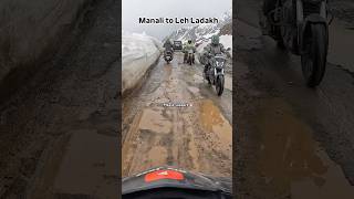 Manali to LehLadakh snowfall mountains ladakh travel youtubeshorts shortsfeed trendingshorts [upl. by Lynea689]