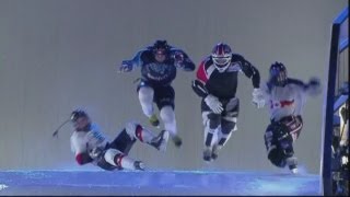 Extreme Downhill Ice Skating Red Bull Crashed Ice world championships [upl. by Eniamreg695]