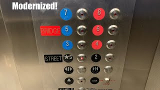 A First Ride on the Newly Modernized Kiener West Garage Elevators  St Louis MO [upl. by Ylenats]