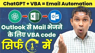 How to Send Emails from Excel to Outlook in 1 Minute Using ChatGPT VBA Code with ChatGPT [upl. by Akeihsat]